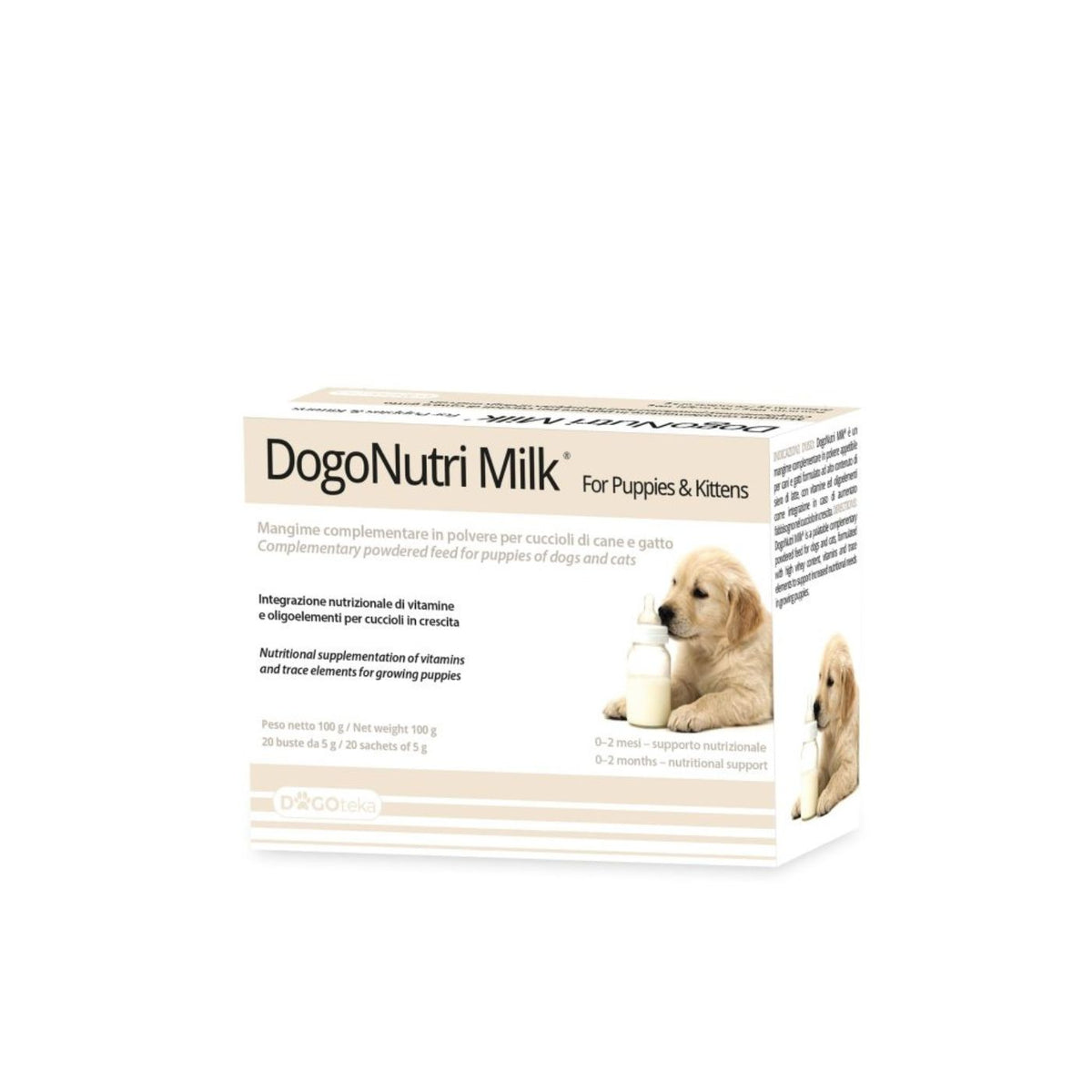 Dogoteka DogoNutri Milk per Cuccioli di Cane e Gatto 20 Buste da 5 g