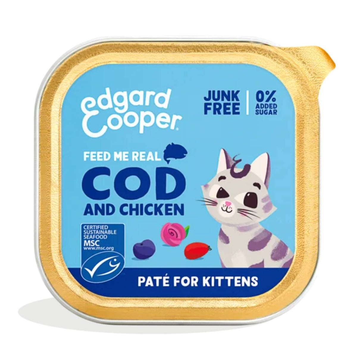 Edgard &amp; Cooper Umido Pate' Merluzzo e Pollo per Gattini 85 g