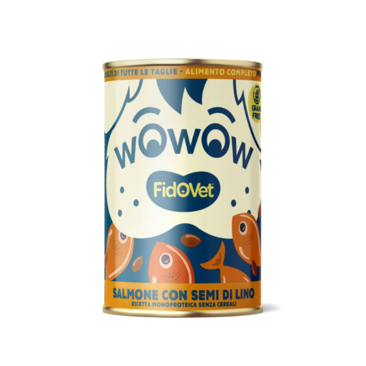 Fidovet Wowow Salmone con Semi di Lino per Cani Adulti 400 g