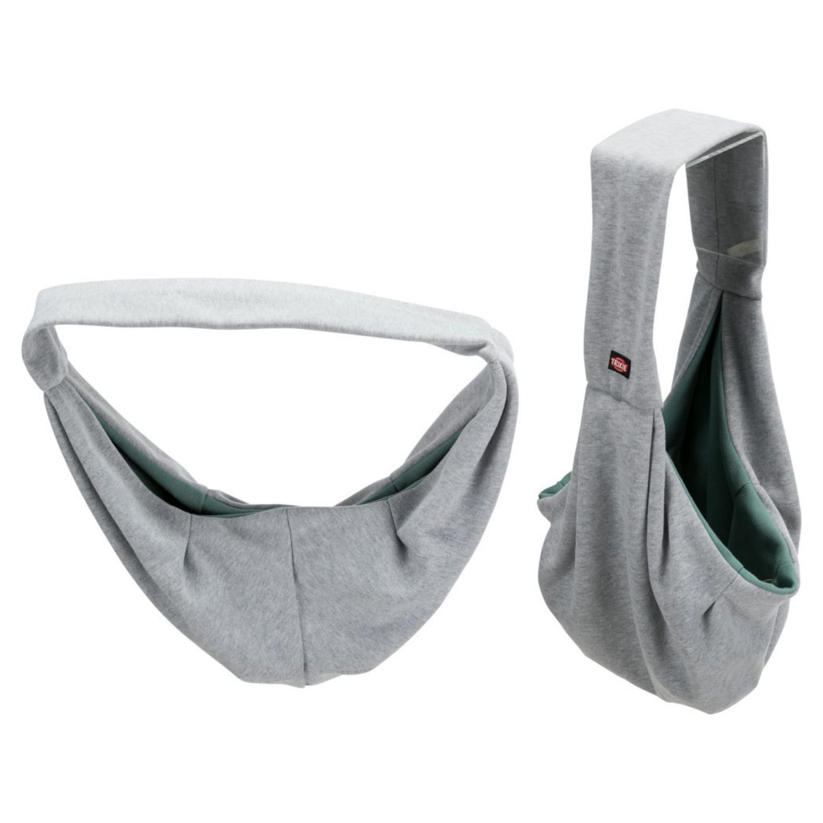 Trixie Borsa frontale Soft Junior Grigio/Menta per Cuccioli e Cani Max 5 Kg di Peso