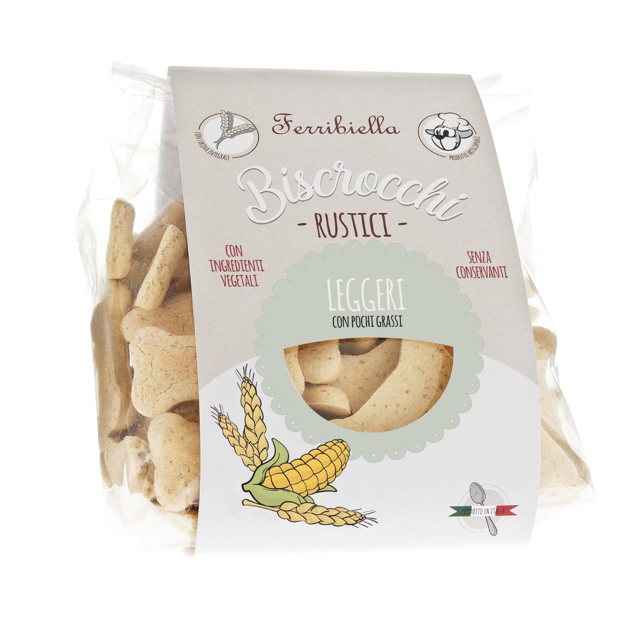 Ferribiella Biscotti per Cani Biscrocchi Rustici Leggeri 800 g