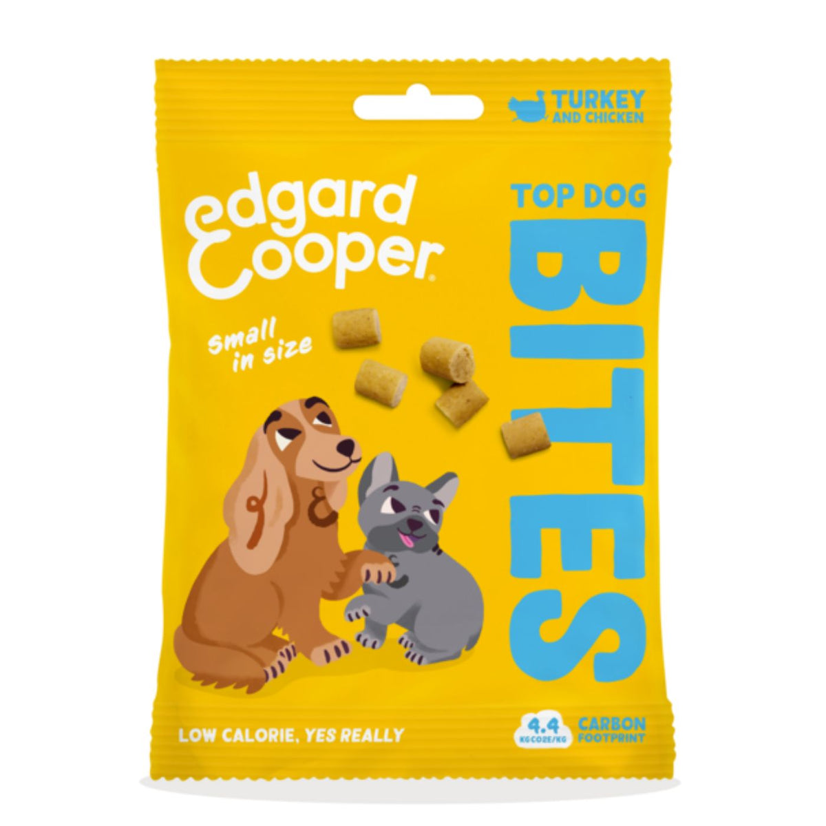 Edgard&amp;Cooper Bites Bocconcini Piccoli di Tacchino e Pollo Premi Addestramento per Cani 50 g