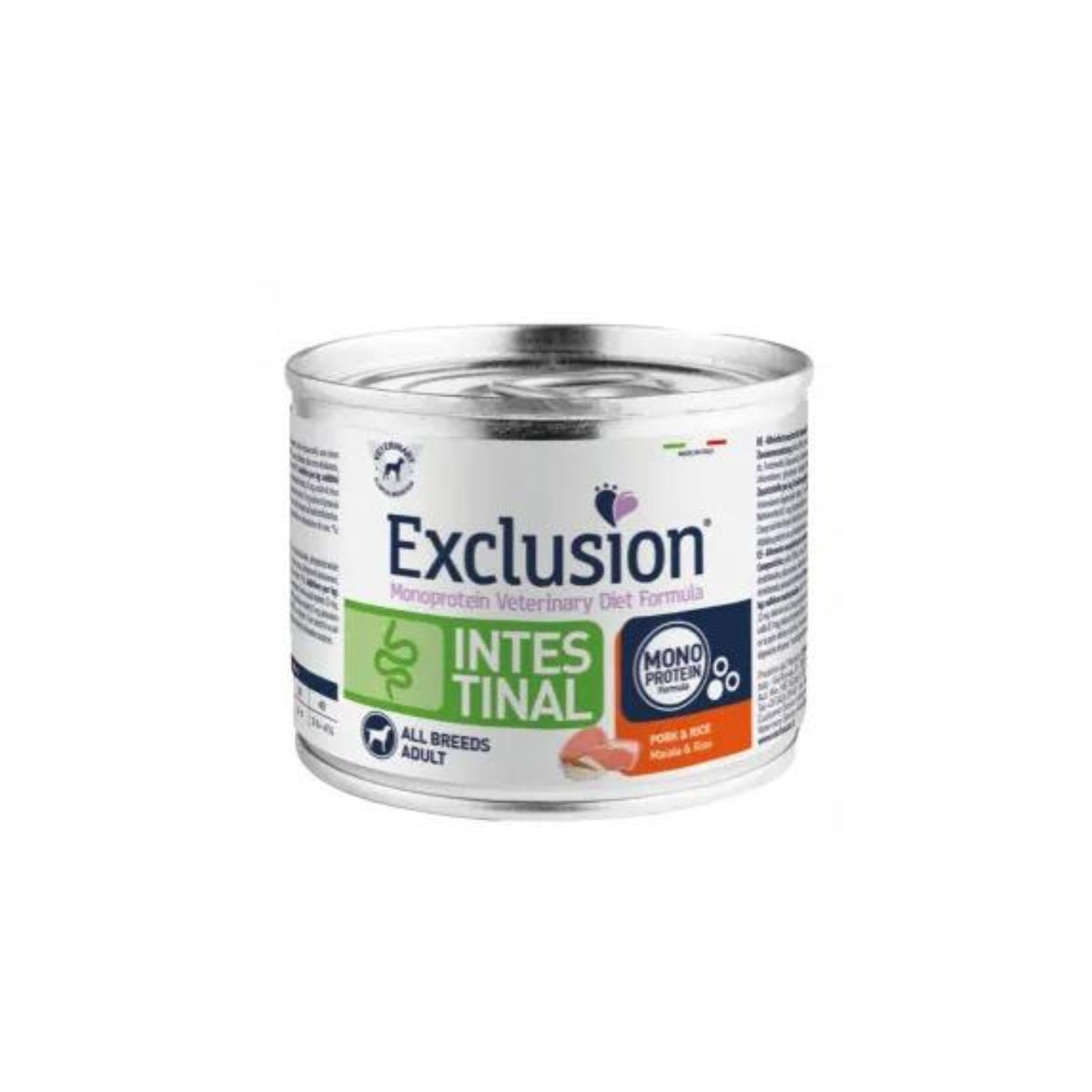 Exclusion Diet Intestinal Adult All Breeds Maiale e Riso Alimento Umido Monoproteico per Cani Adulti