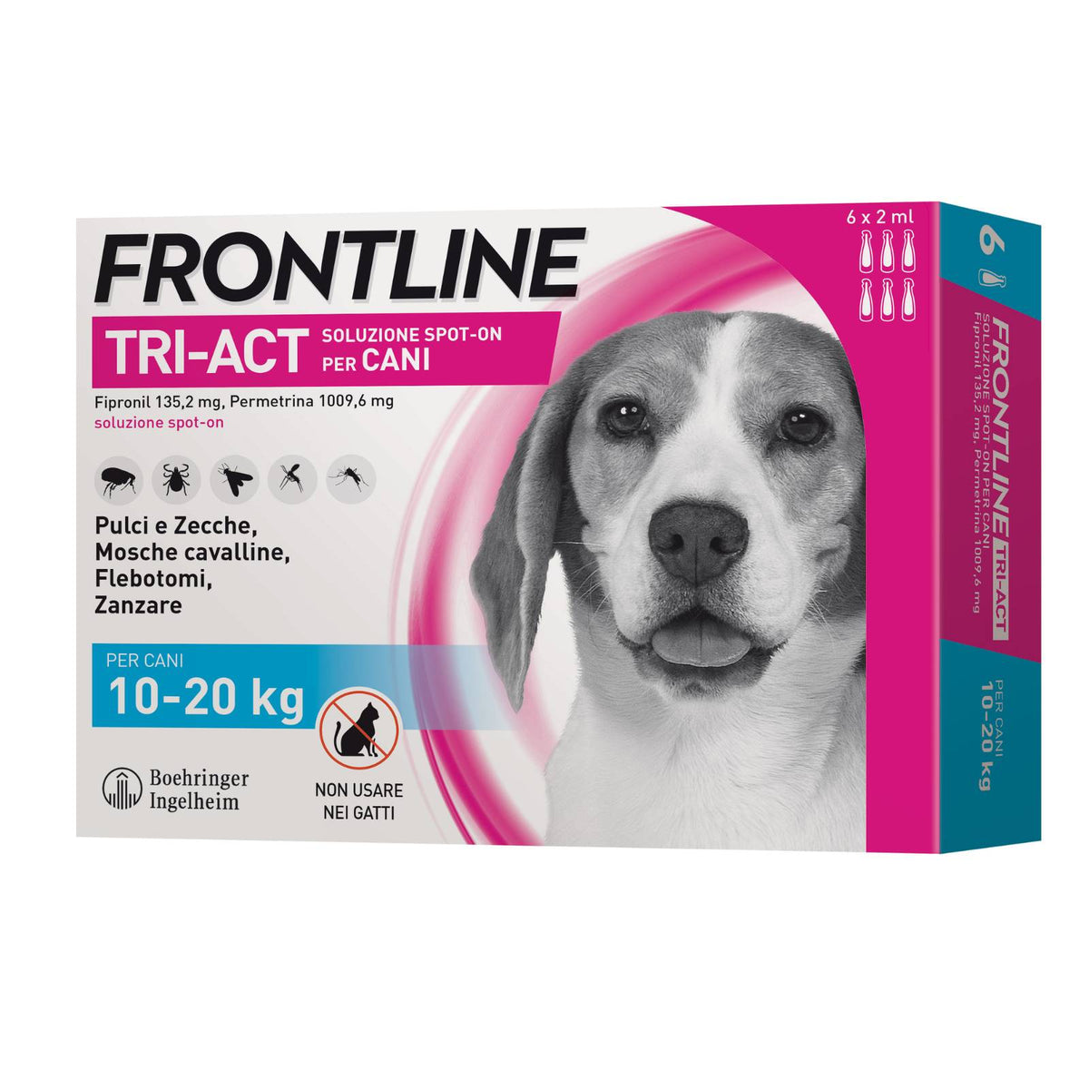 Frontline Tri-Act Spot-On Antiparassitario per Cani 6 Pipette