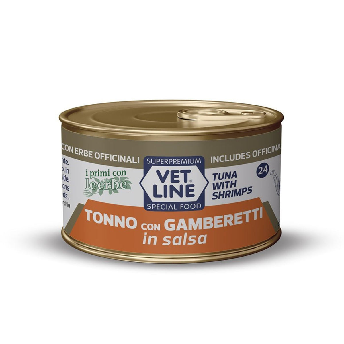 Vet Line Umido Tonno con Gamberetti in Salsa per Gatti 70 g VetLine