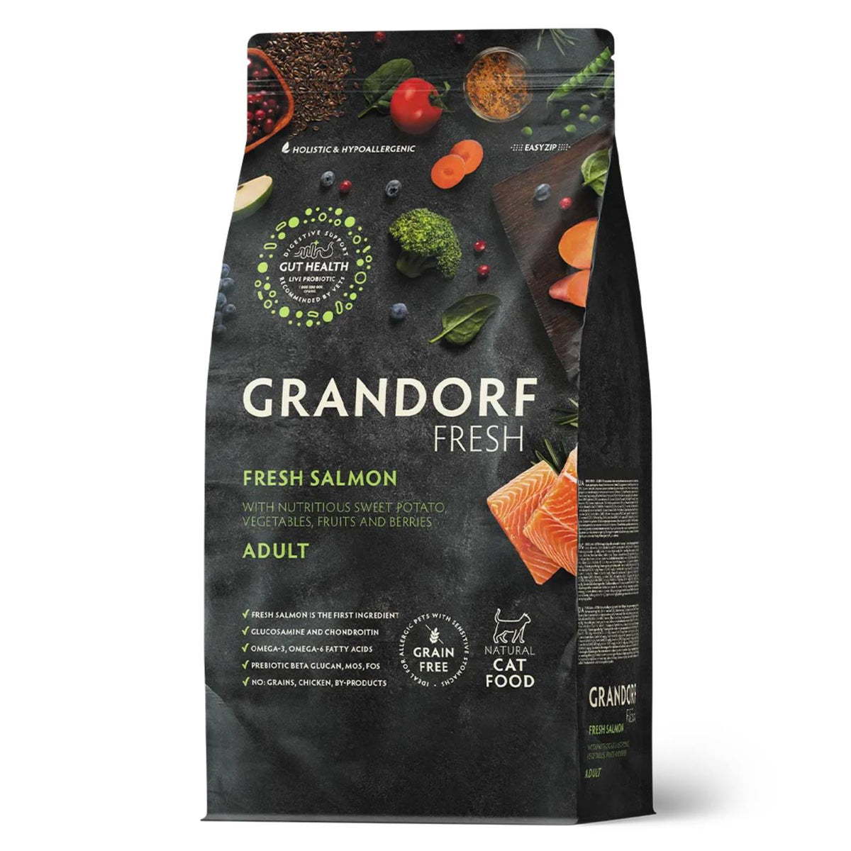 Grandorf Fresh Cat con Filetti di Salmone Fresco e Patate Dolci per Gatti Adulti