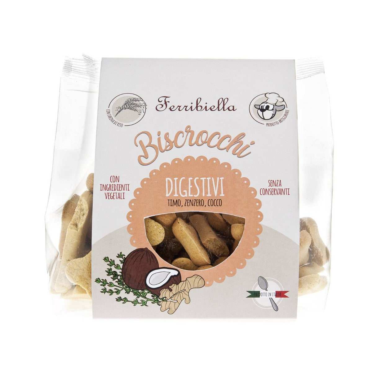 SCADENZA 04/10/2026 - Ferribiella Biscotti per Cani Biscrocchi Digestivi 400 g