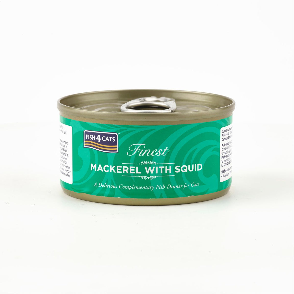 1 x 70 g Fish4Cats Finest Filetti di Sgombro con Calamari Umido per Gatti