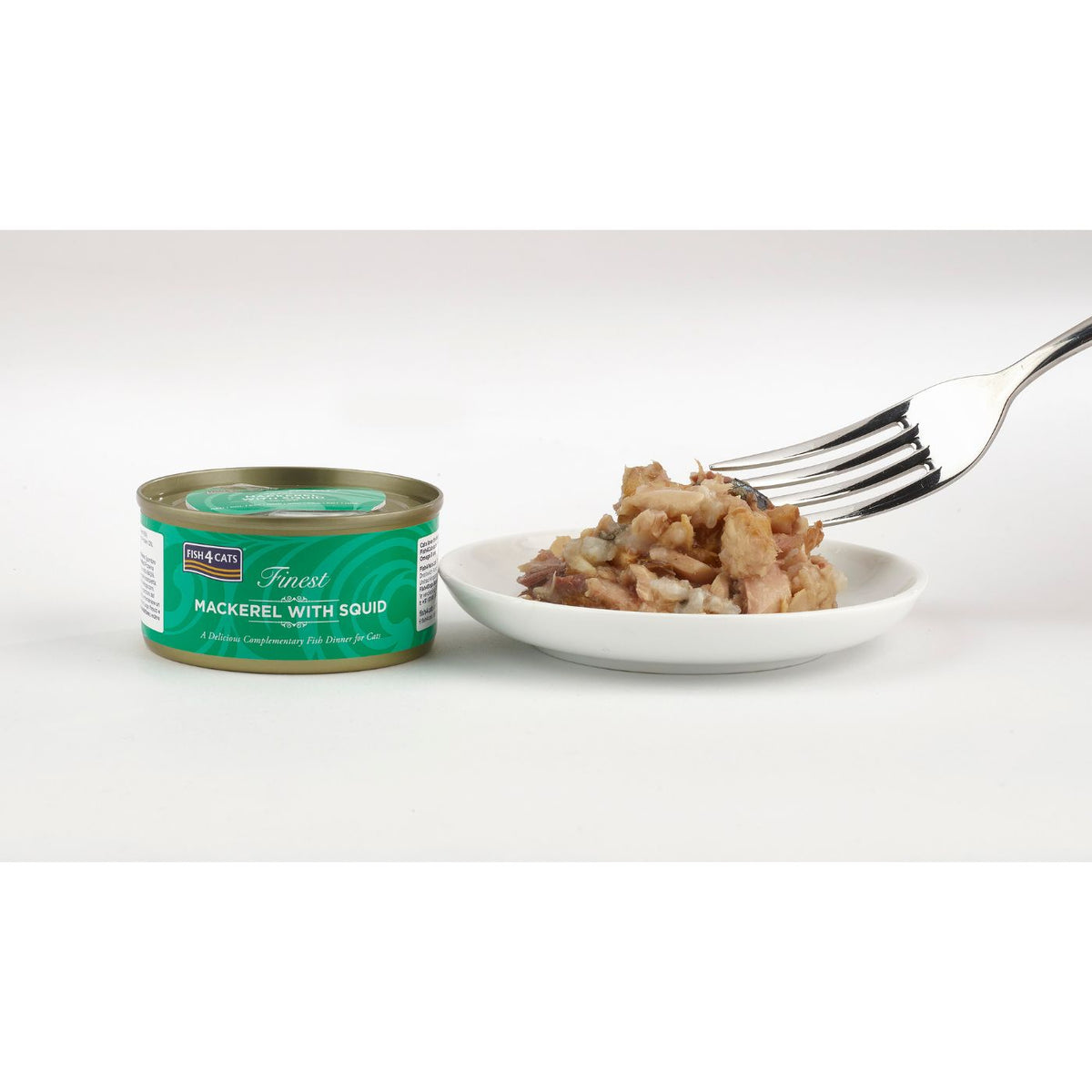 1 x 70 g Fish4Cats Finest Filetti di Sgombro con Calamari Umido per Gatti
