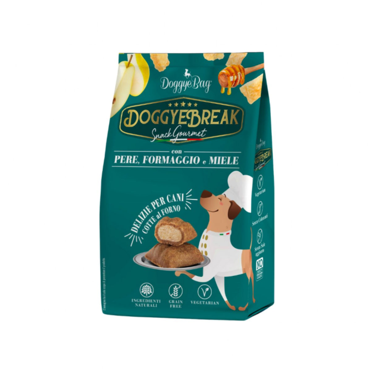DoggyeBag Doggyebreak Snack per Cani Ripieni con Pera Formaggio e Miele 180 g
