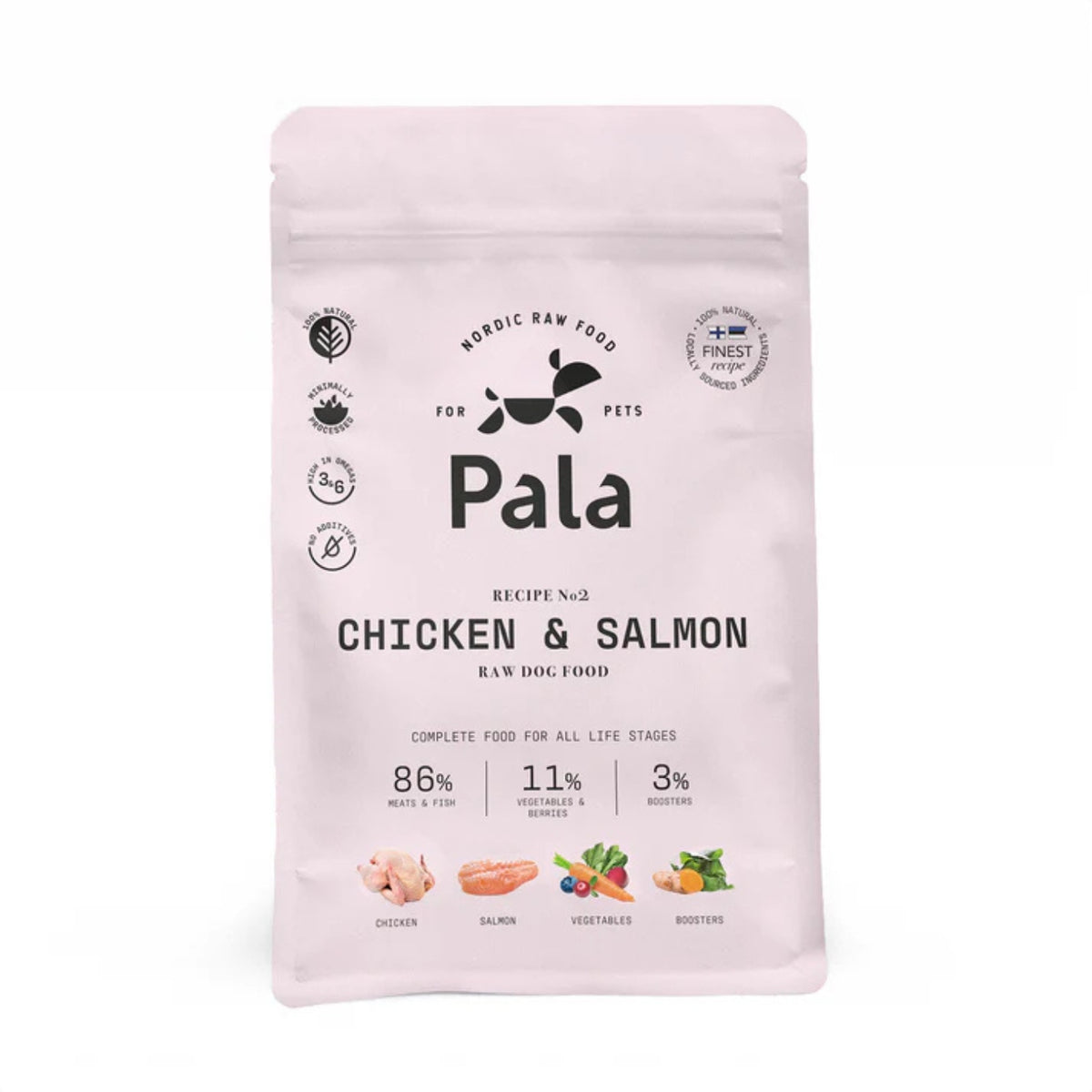 Pala Alimento Completo per Cani con Pollo &amp; Salmone Ricetta N° 2