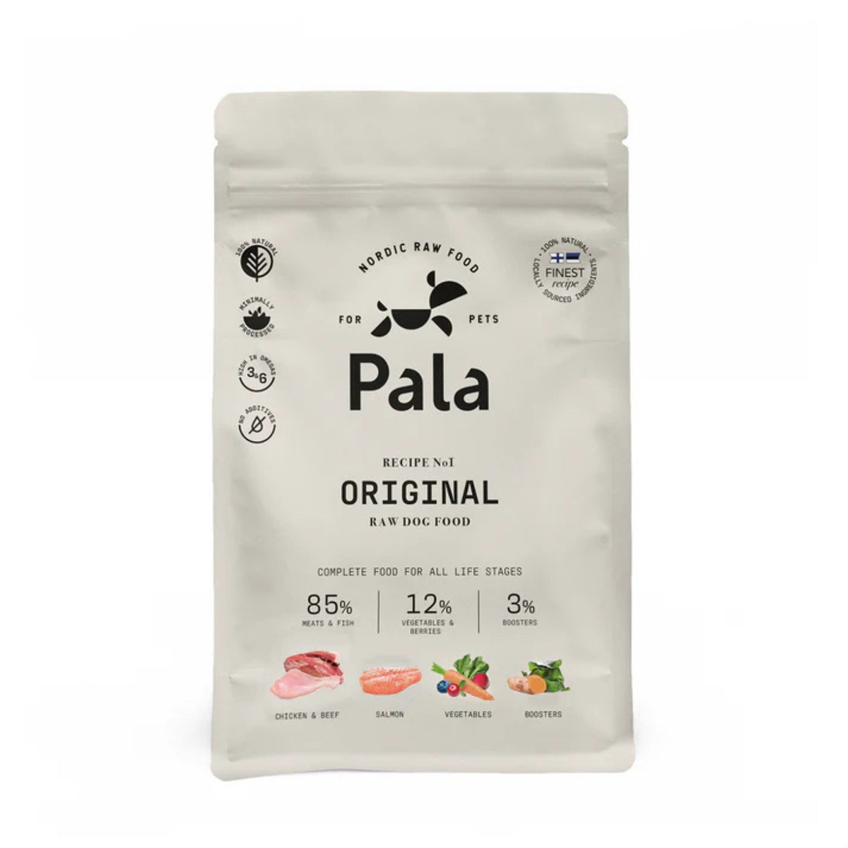 Pala Alimento Completo per Cani con Pollo Manzo &amp; Salmone Ricetta N° 1 Originale
