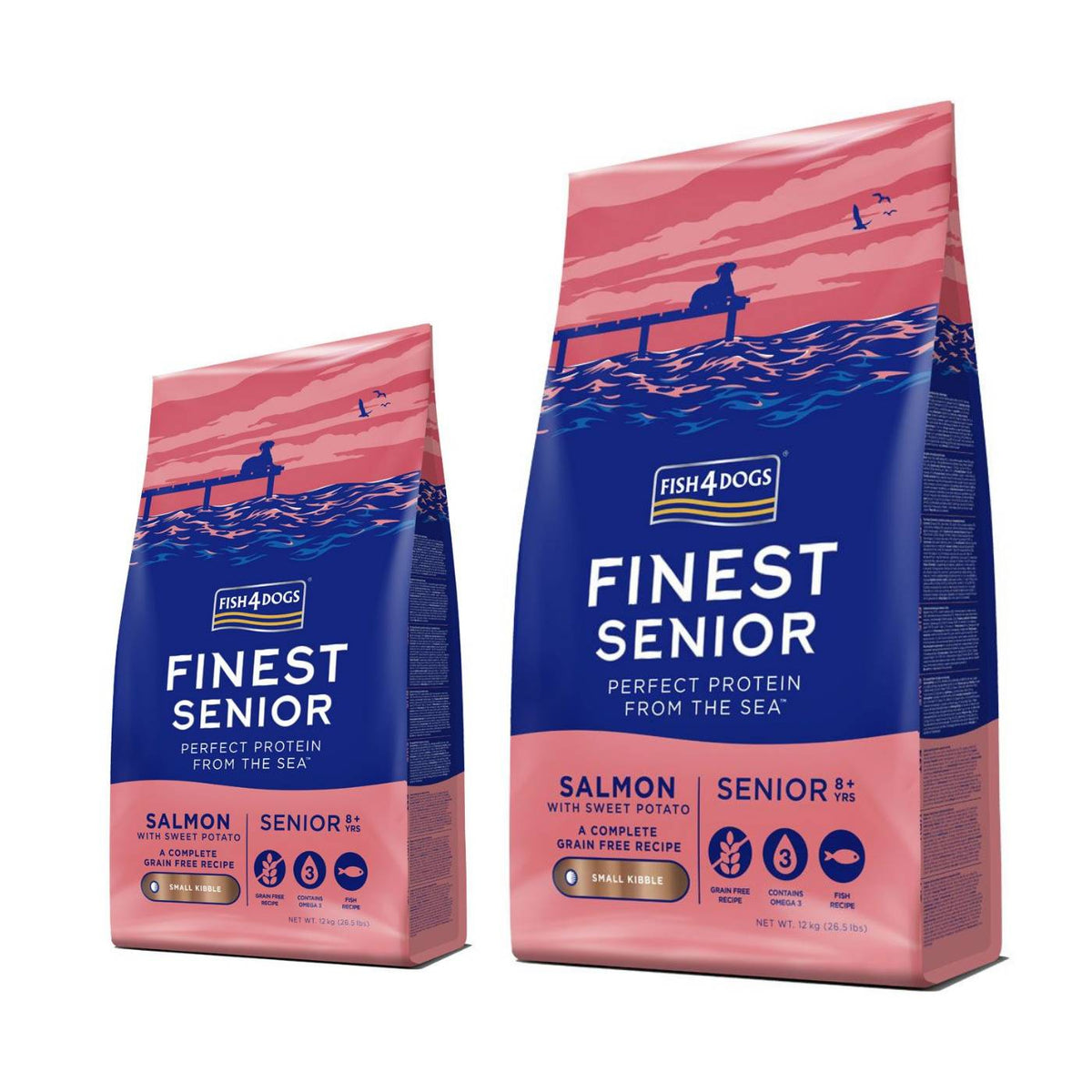 Fish4Dogs Finest Senior Salmone Small con Salmone per Cani Anziani