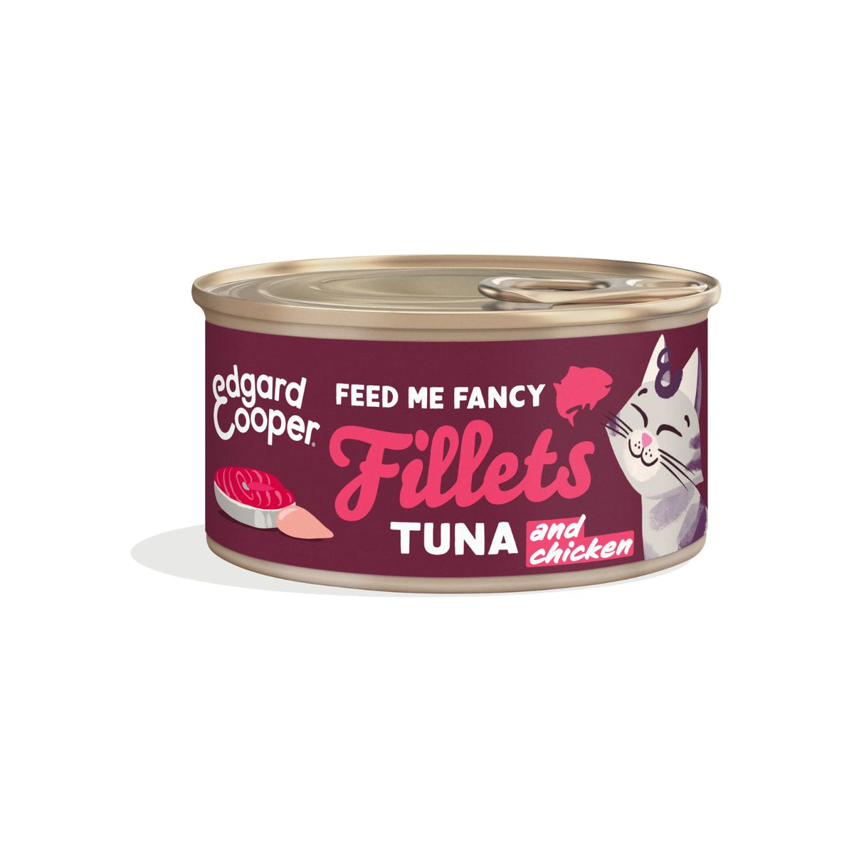 Edgard &amp; Cooper Sfilaccetti per Gatti Adulti Tonno Fresco con Pollo in Brodo di Pesce 70 g