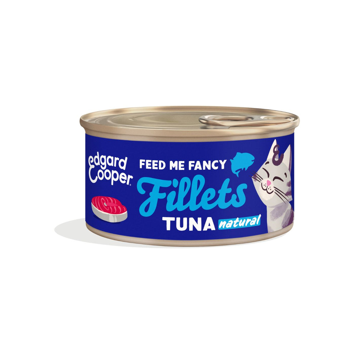 Edgard &amp; Cooper Sfilaccetti per Gatti Adulti Tonno Fresco Naturale in Brodo di Pesce 70 g
