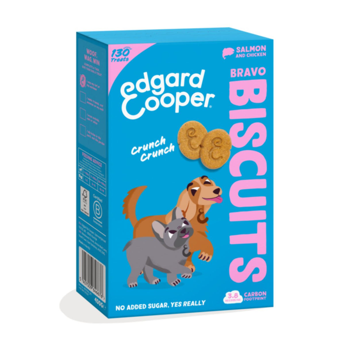 Edgard&amp;Cooper Biscuits Biscotti Salmone e Pollo per Cani 400 g