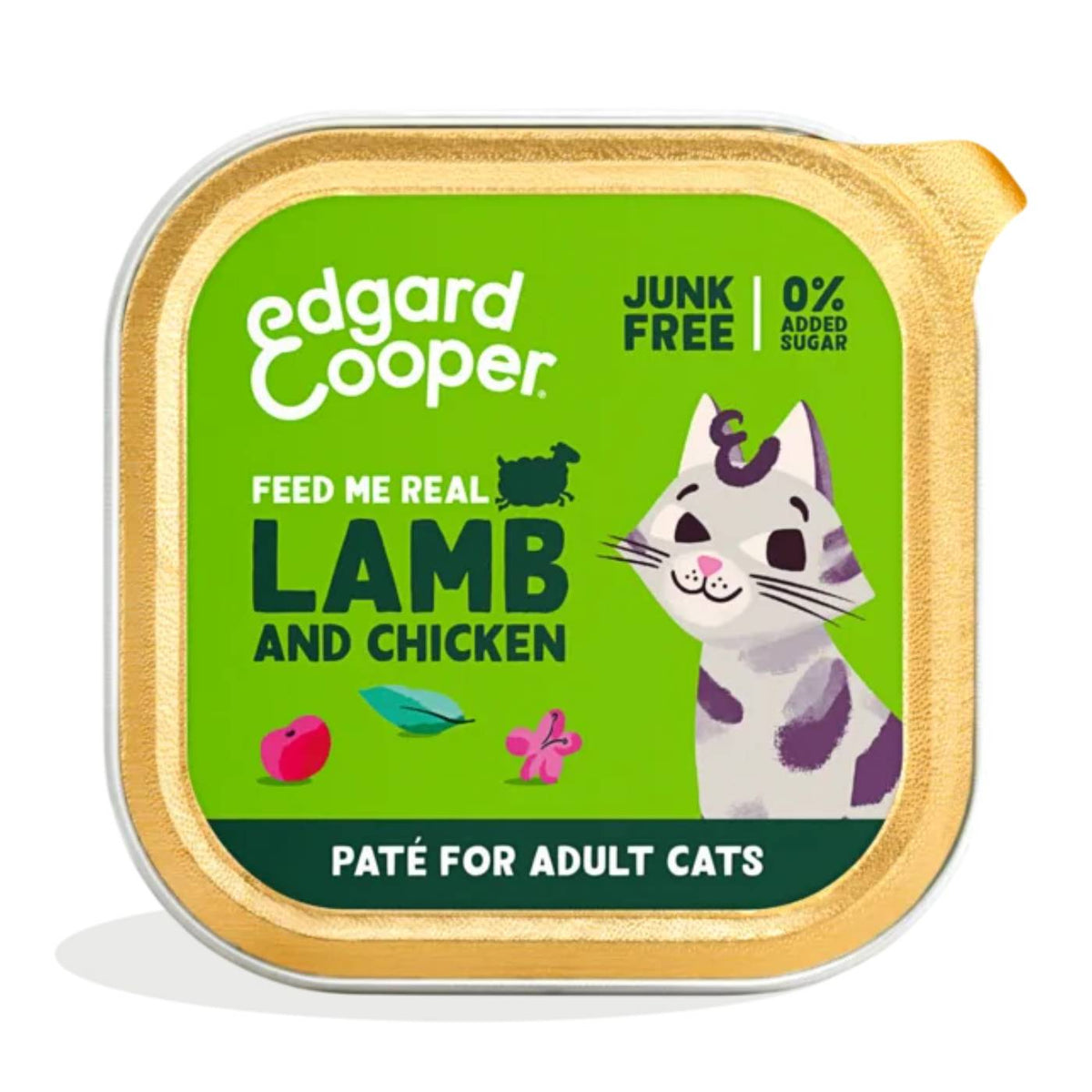 Edgard &amp; Cooper Umido Pate' Agnello e Pollo per Gatti Adulti 85 g