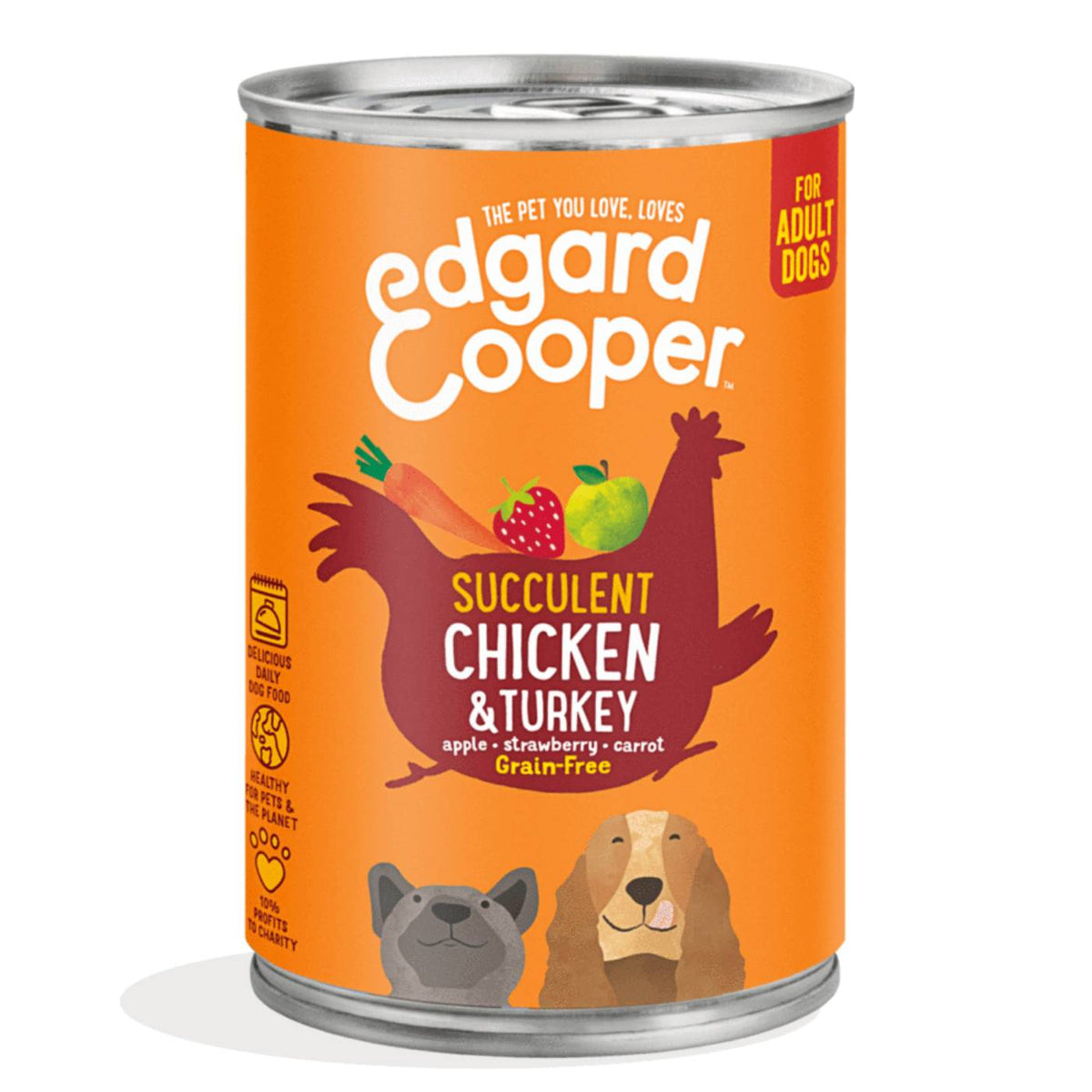 Edgard &amp; Cooper Umido per Cani Pollo e Tacchino 400 g