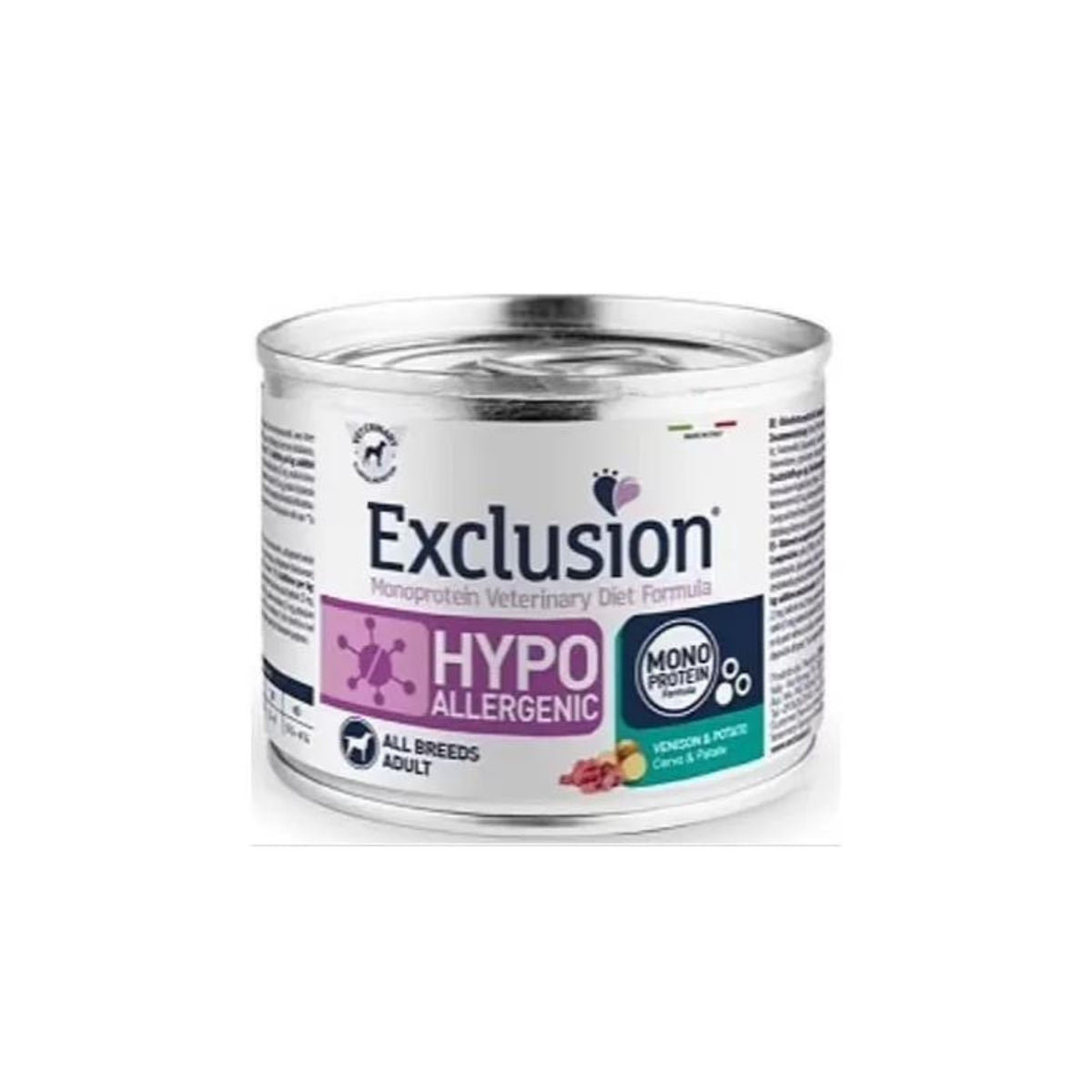 Exclusion Diet Hypoallergenic Cervo e Patate Alimento Umido Monoproteico per Cani
