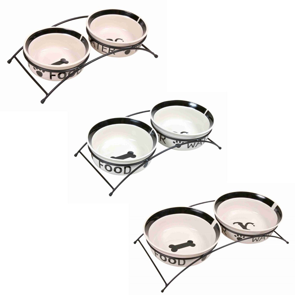 Trixie Set di Ciotole per Cani in Ceramica con Supporto