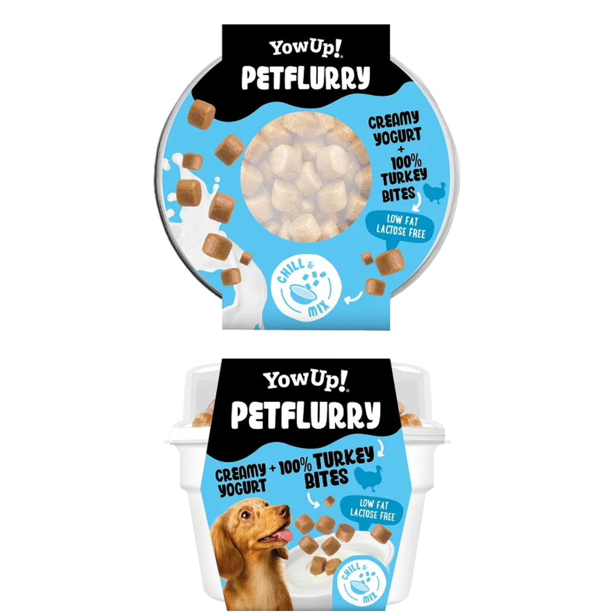 YowUp PetFlurry Yogurt per Cani con Topping Tacchino 130 g