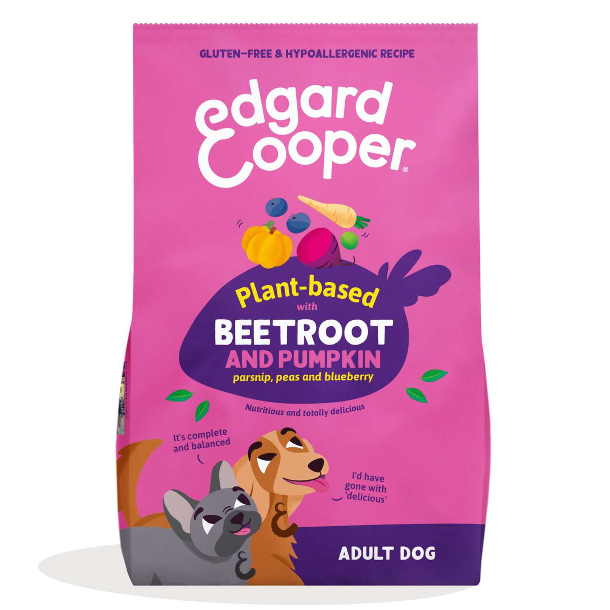 Edgard &amp; Cooper Crocchette Vegetali Barbabietola e Zucca per Cani Adulti