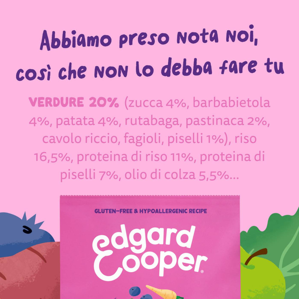 Edgard &amp; Cooper Crocchette Vegetali Barbabietola e Zucca per Cani Adulti