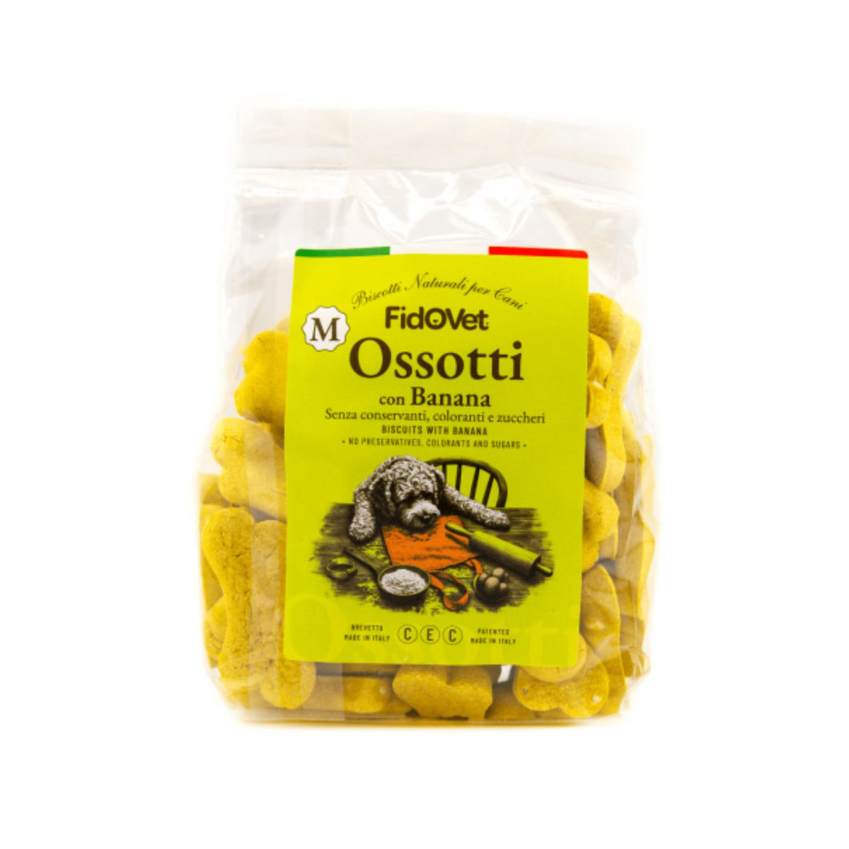 zstop-Fidovet Biscotti Naturali per Cani Ossotti MEDIUM Banana 300 g