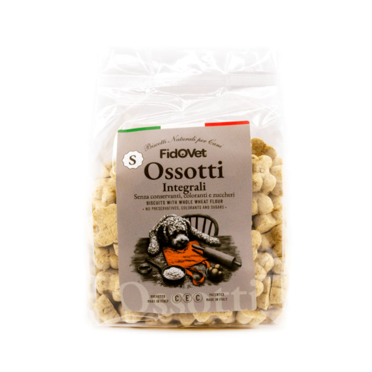 SCADENZA 10/2026 - Fidovet Biscotti Naturali per Cani Ossotti SMALL Integrali 300 g
