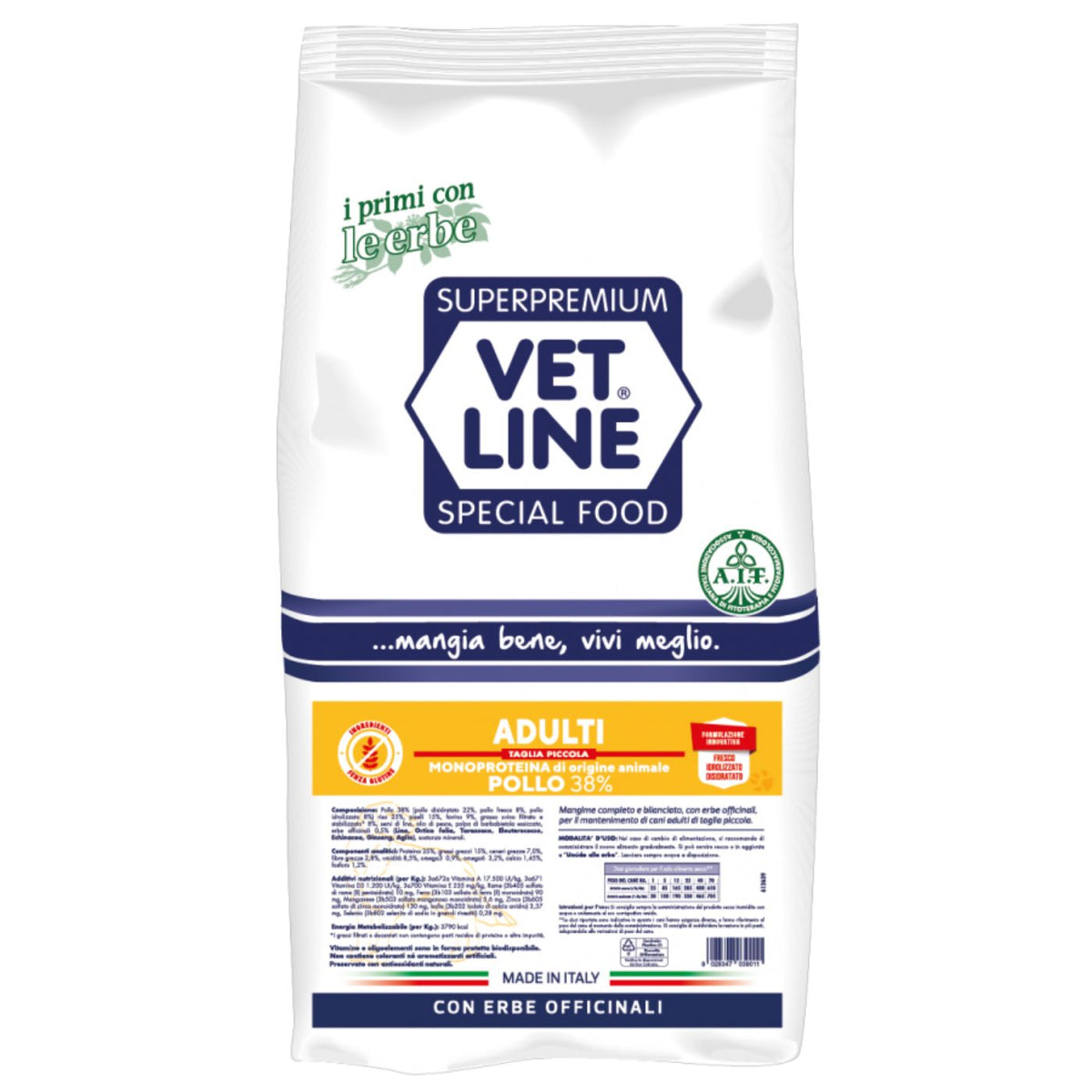Vet Line Pollo per Cani Adulti di Piccola Taglia Monoproteico VetLine