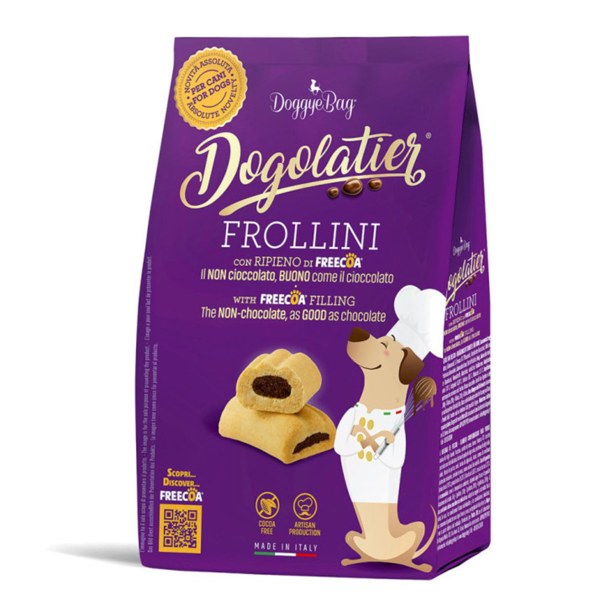 DoggyeBag Biscotti per Cani Frollini con Ripieno di Freecoa Linea Dogolatier