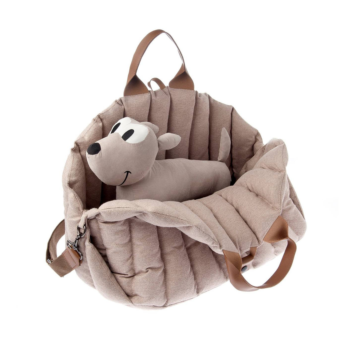 Ferribiella Borsa Trasportino Imbottita per Auto per Cani 50 x 30 x 35 cm
