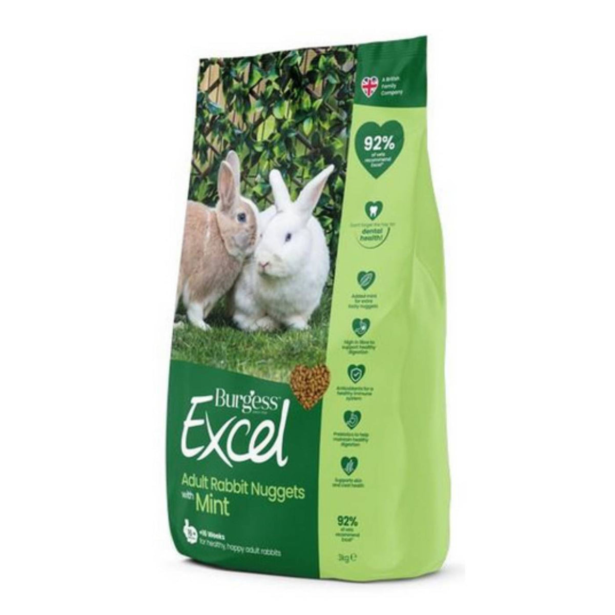 Burgess Excel Adult Rabbit Nuggets with Mint
