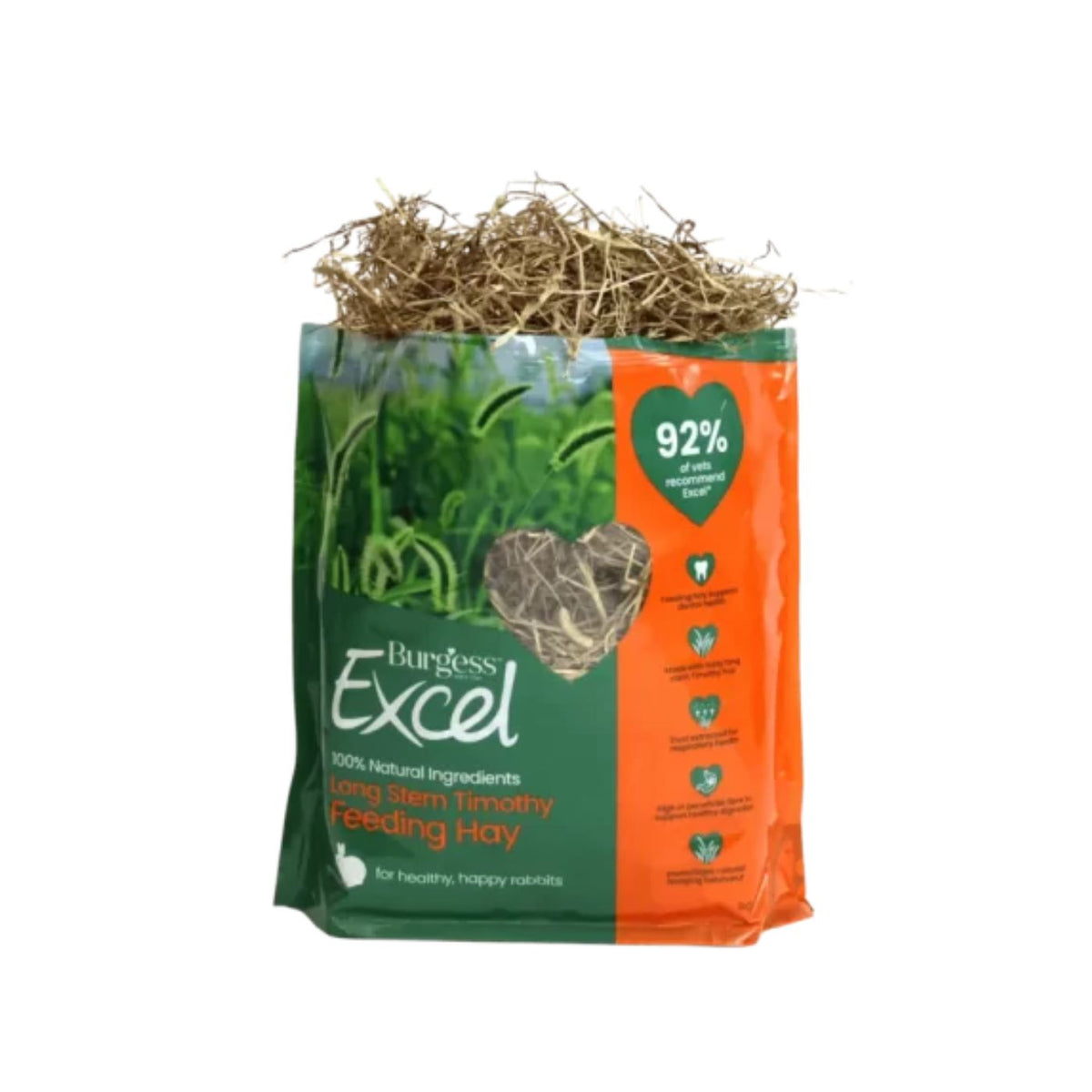 Fieno a Stelo Lungo per Conigli Excel Burgess Long Stem  1 Kg