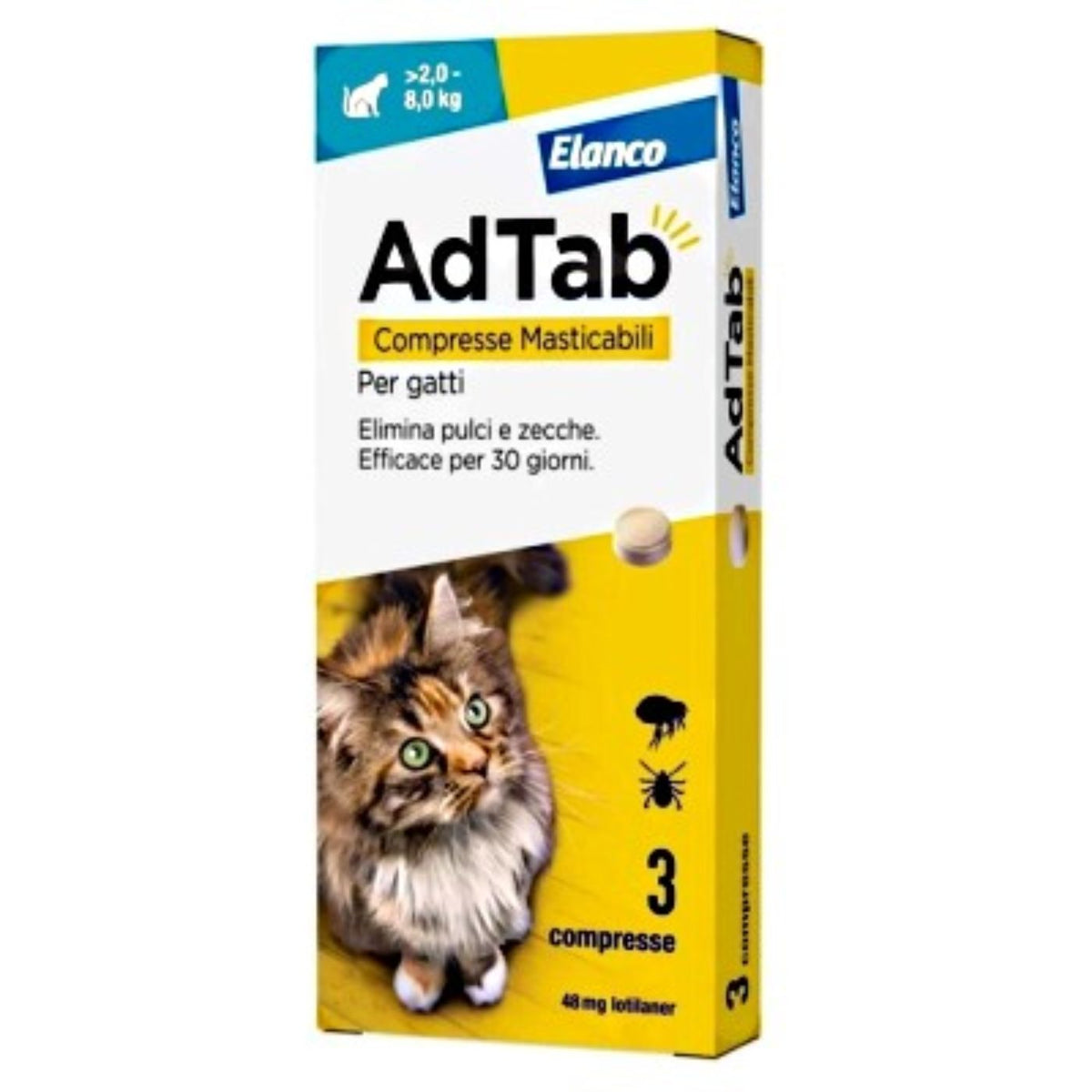 Elanco Ad Tab Compresse Antiparassitarie Masticabili per Gatti