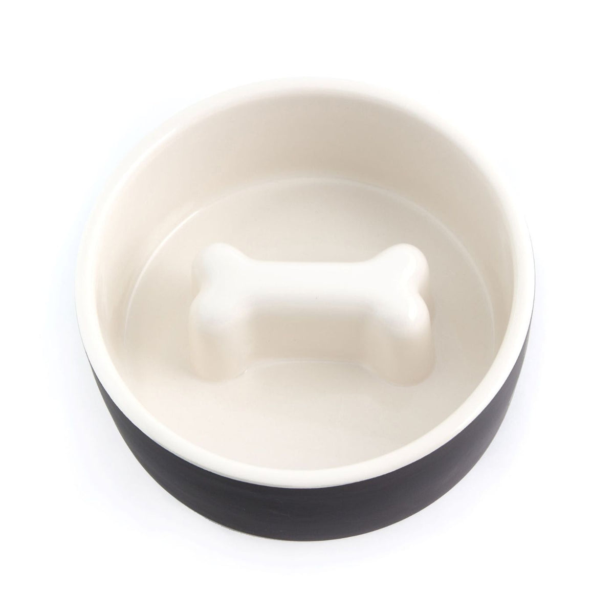 Paikka Ciotola Slow Feed in Ceramica Nera M Ø 15 cm per Cani