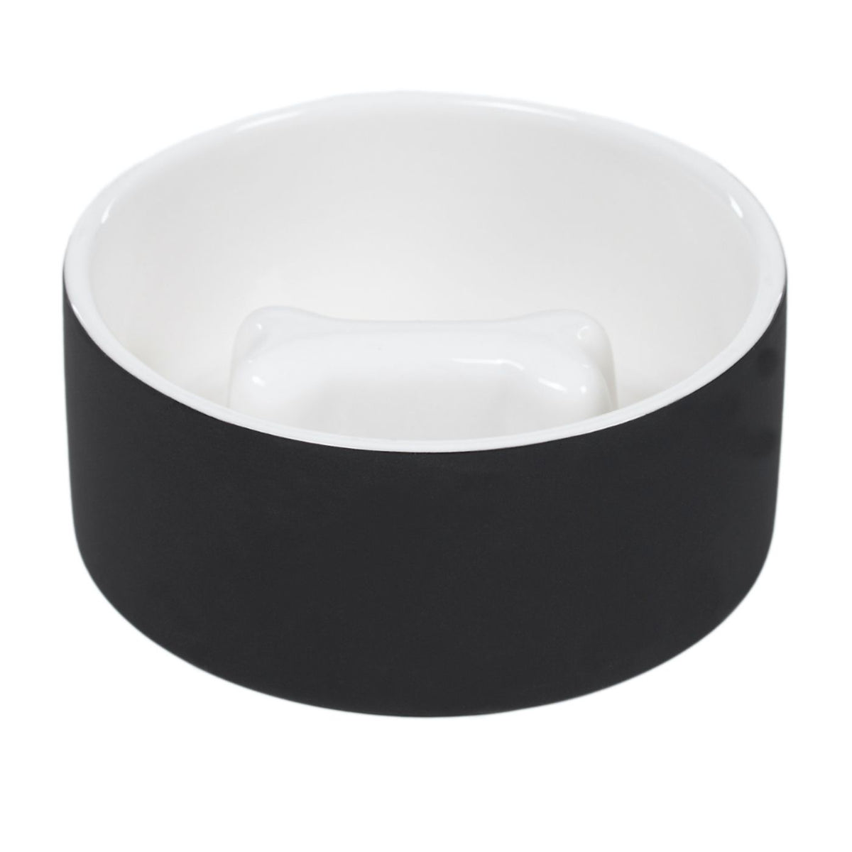 Paikka Ciotola Slow Feed in Ceramica Nera M Ø 15 cm per Cani