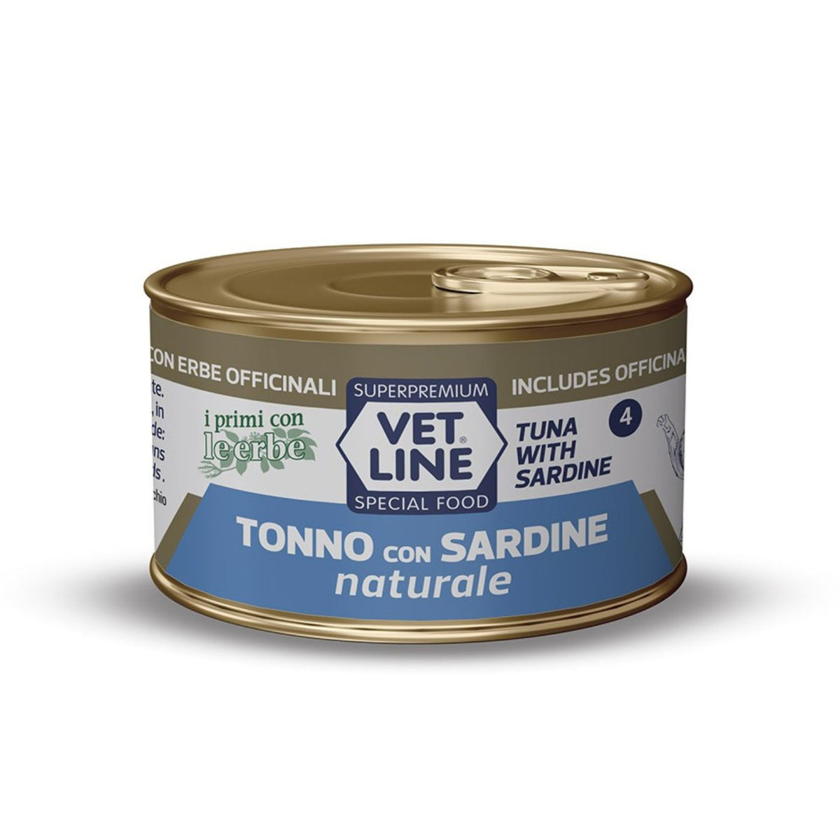 Vet Line Umido Naturale Tonno e Sardine per Gatti Vetline 70 g