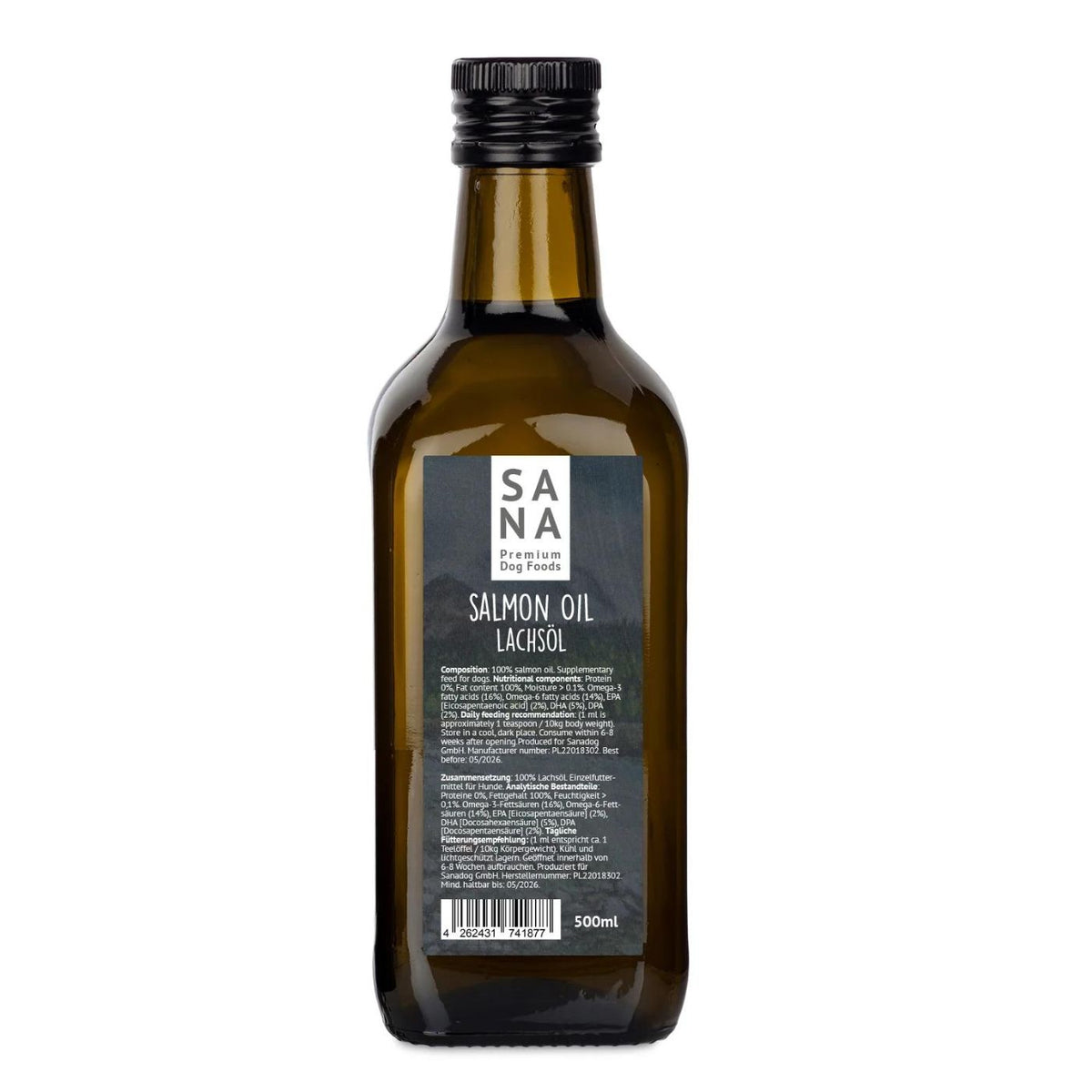 Sanadog Olio di Salmone per Cani e Gatti 500 ml