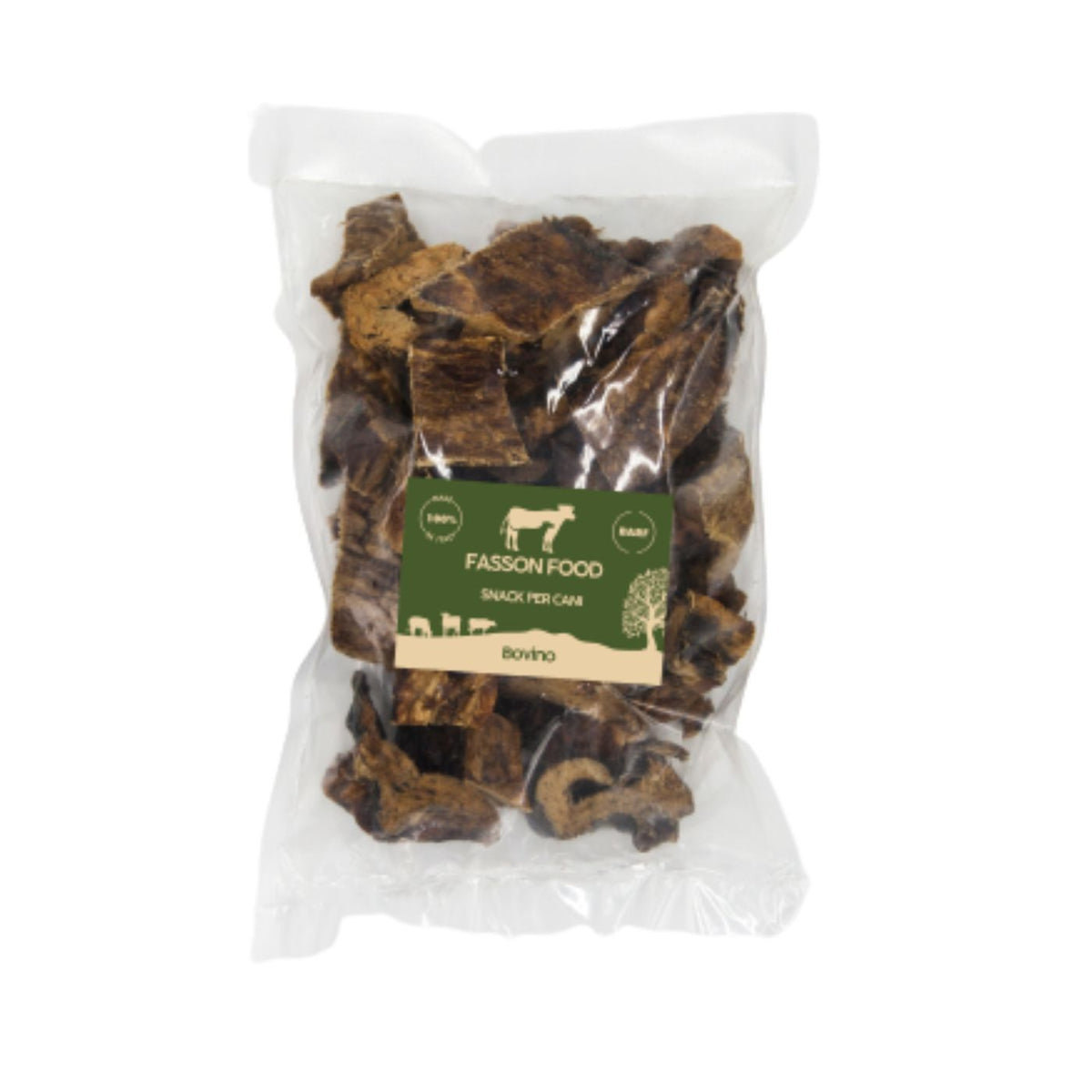 Fasson Food Polmone a Cubetti 5cm Filiera Bovina Piemontese Snack Naturale per Cani