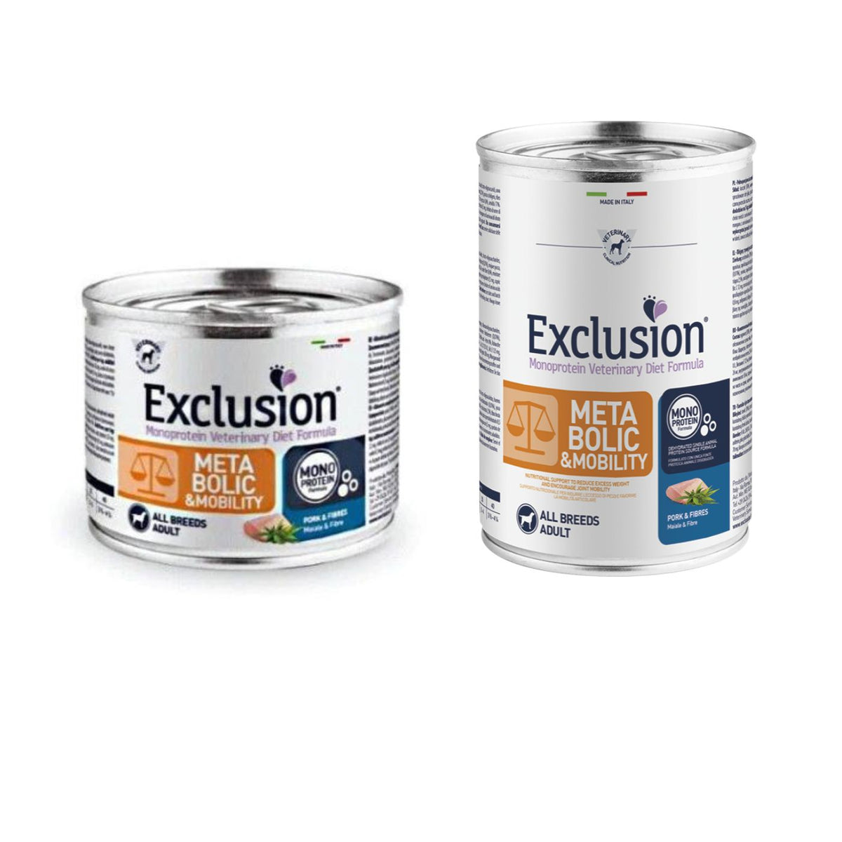 Exclusion Diet Metabolic &amp; Mobility All Breeds Maiale e Fibre Alimento Umido Monoproteico per Cani