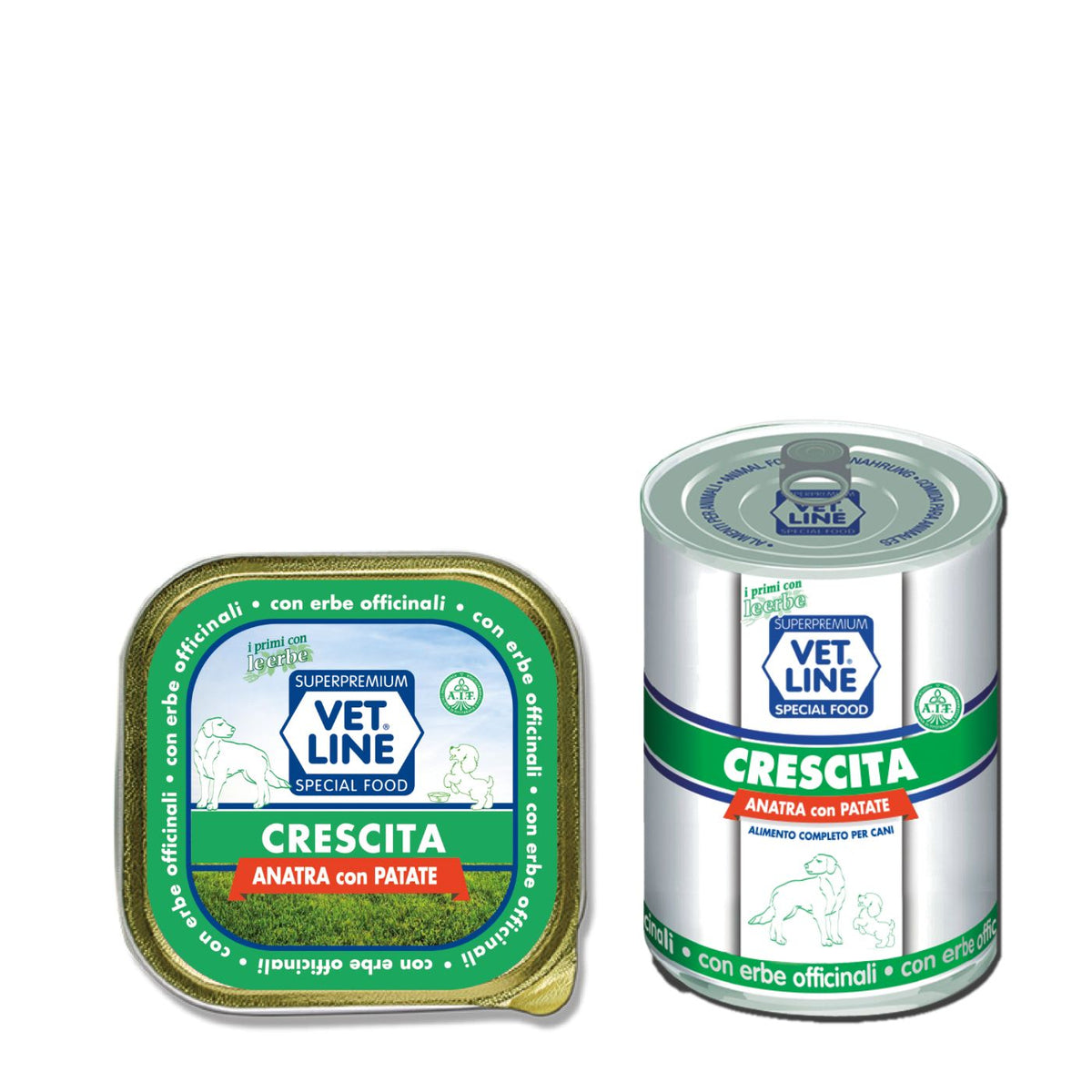 Vet Line Umido Crescita Anatra e Patate per Cuccioli Puppy VetLine