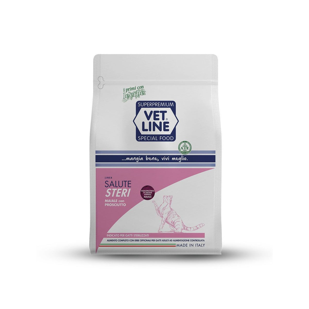 Vet Line Salute Steri Maiale con Prosciutto per Gatti Adulti VetLine
