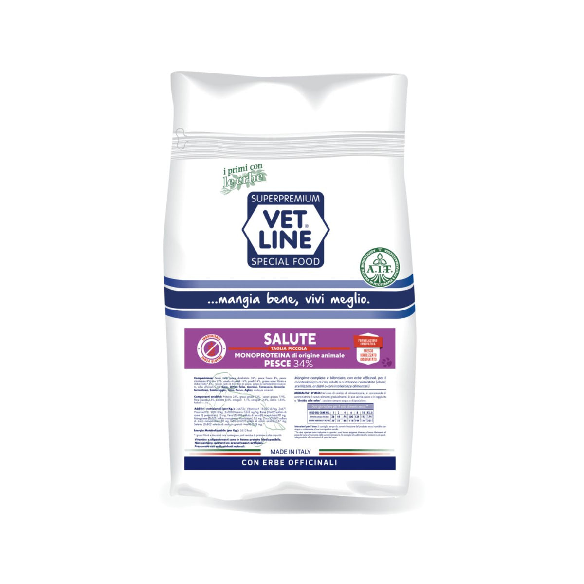 Vet Line Linea Salute Pesce Taglia Piccola per Cani Adulti VetLine