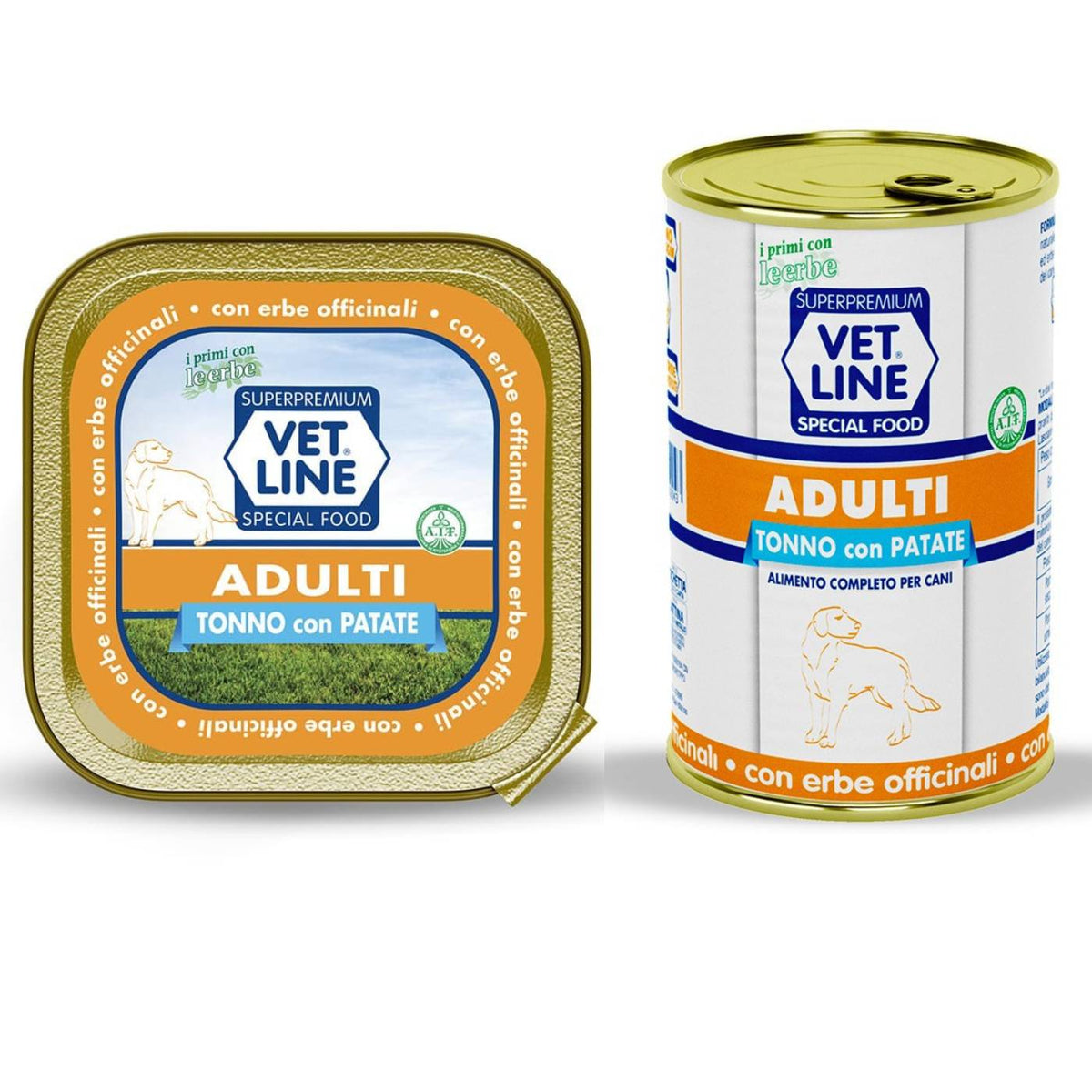 Vet Line Umido Tonno e Patate per Cani Adulti Monoproteico VetLine