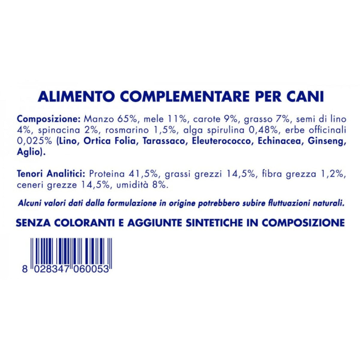 Vet Line Snack di Manzo Monoproteico Grain Free per Cani 80g VetLine