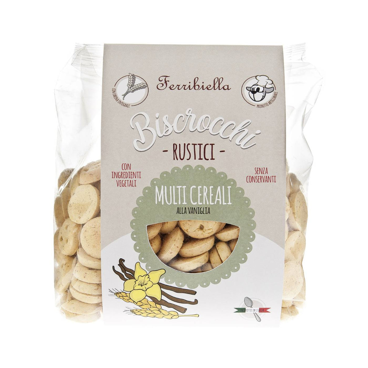 Ferribiella Biscotti per Cani Biscrocchi Rustici Multi Cereali 800 g