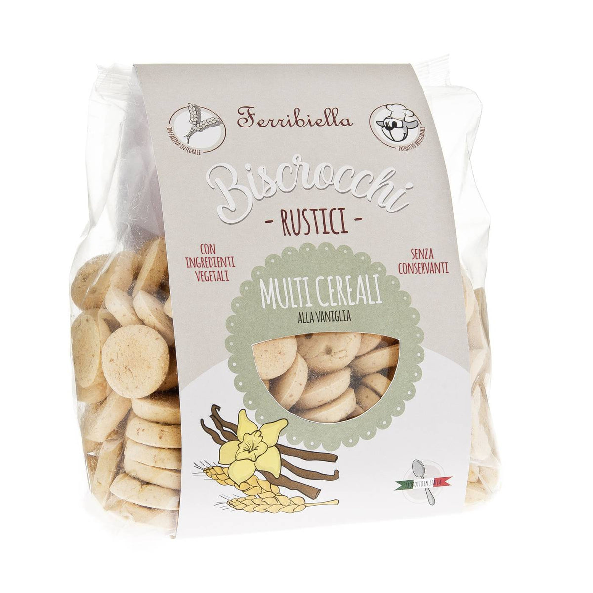 Ferribiella Biscotti per Cani Biscrocchi Rustici Multi Cereali 800 g