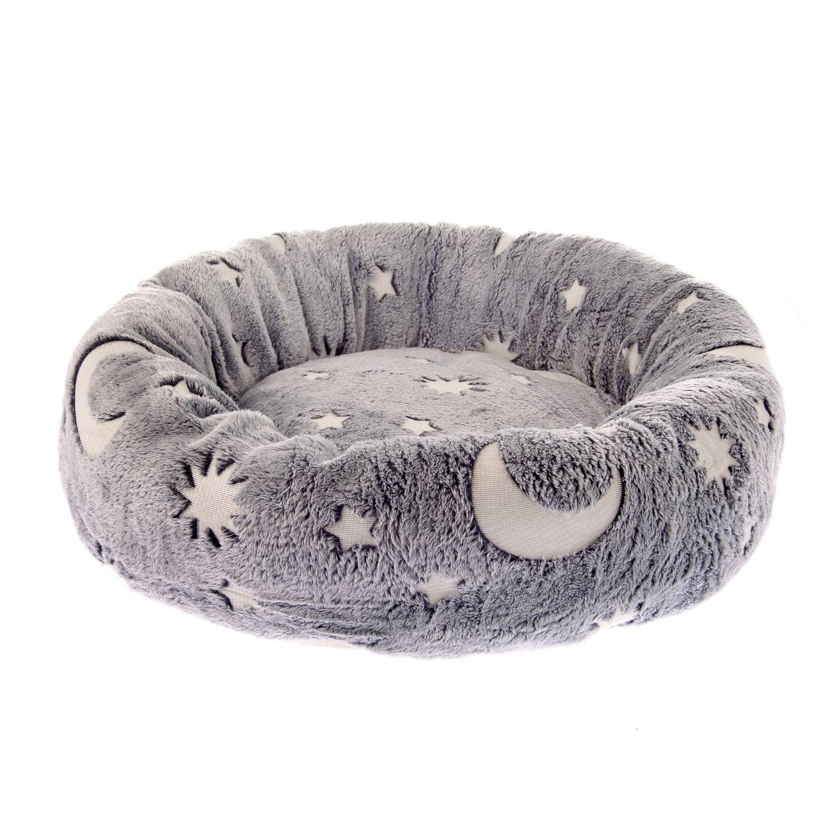 Ferribiella Cuccia per Cani e Gatti Glow Grigia con Fantasie che Brillano al Buio