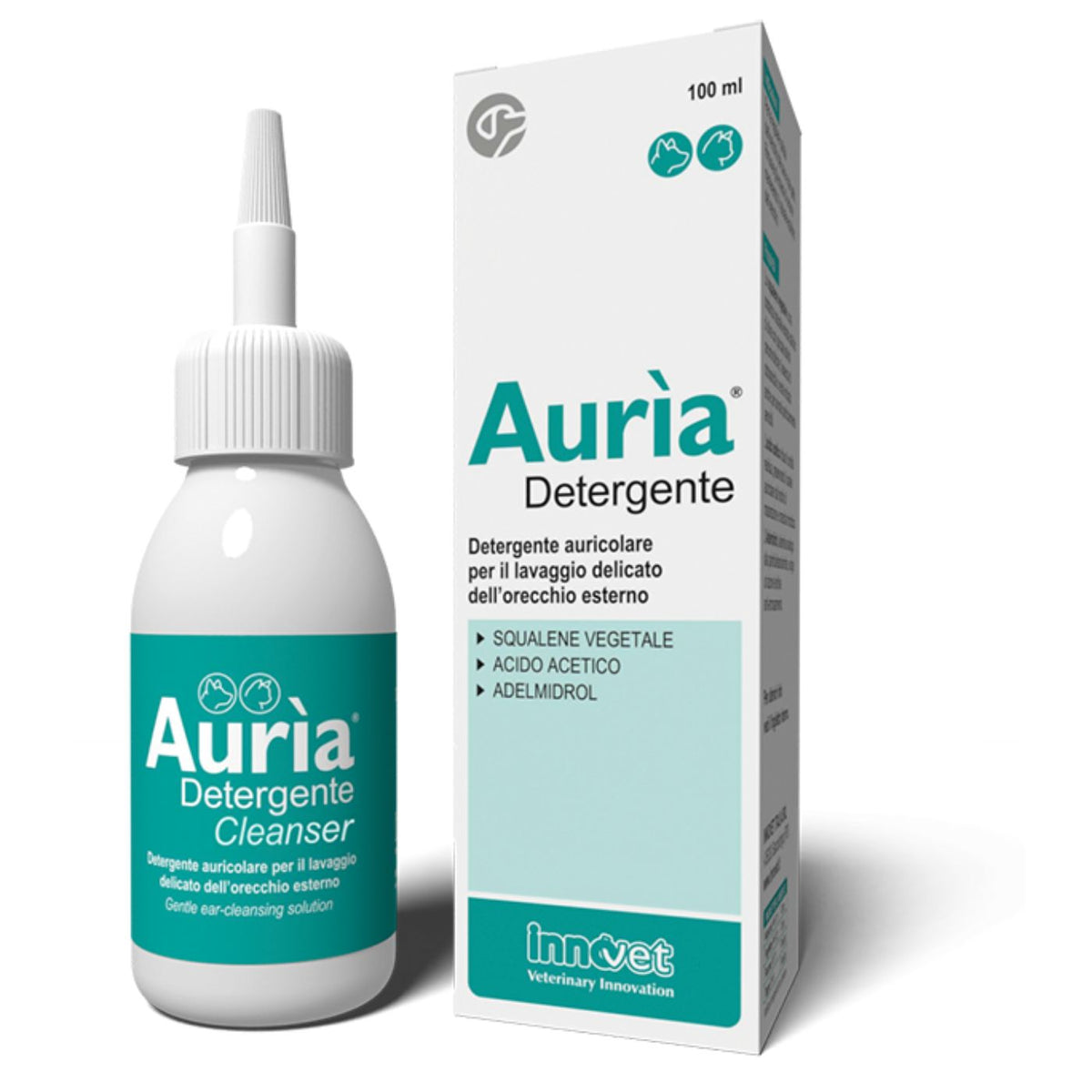 Aurìa Detergente per Cani e Gatti Flacone da 100 ml con Erogatore Morbido Innovet